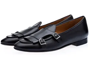 TANGERINE 7.1 NAPPA BLACK BELGIAN LOAFERS