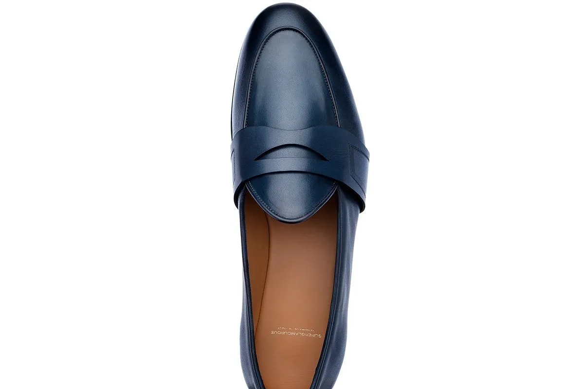 TANGERINE 9 TOLEDO NAVY BELGIAN LOAFERS