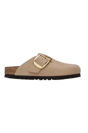 Taupe Narrow Boston Big Buckle Loafers