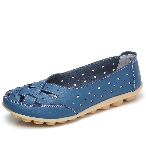 Tendon Sole Hollow Loafers