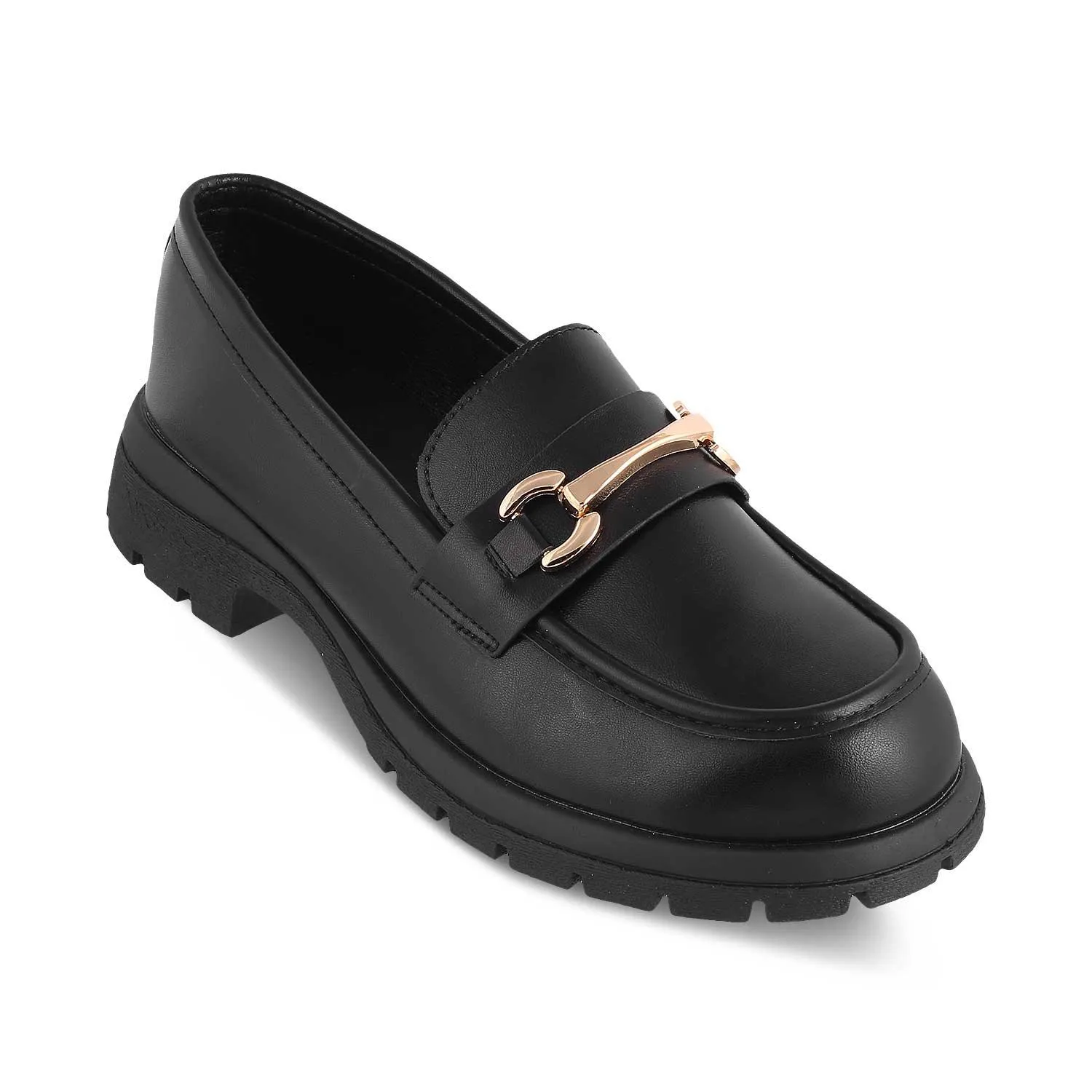 The Helsi Black Women's Dress Chunky Sole Loafers Tresmode