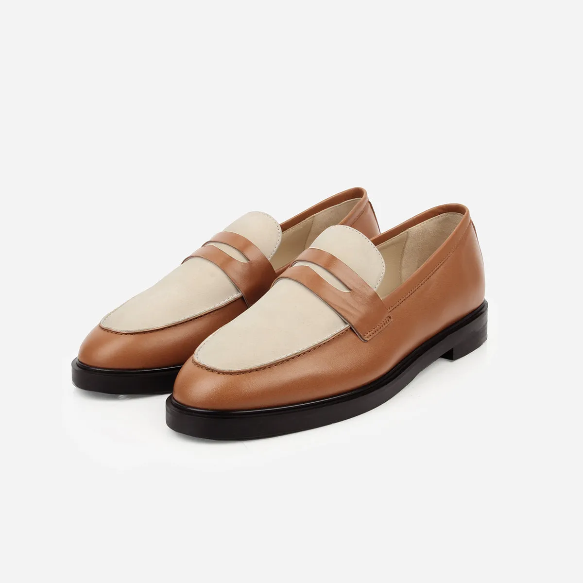 The Milan Loafer Brandy And Creme