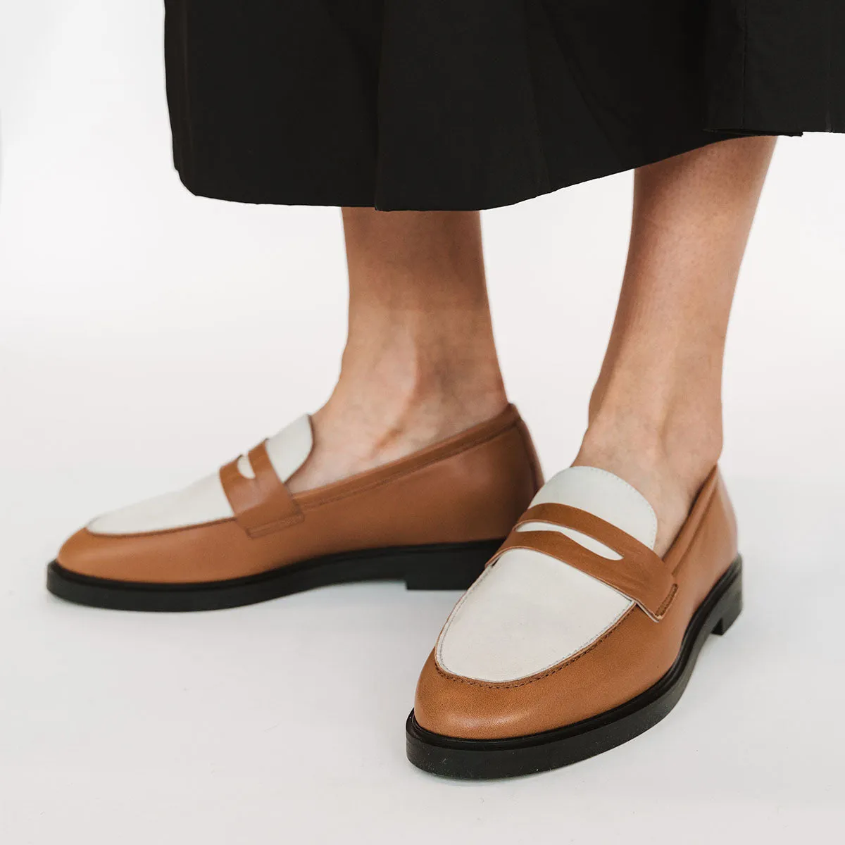 The Milan Loafer Brandy And Creme