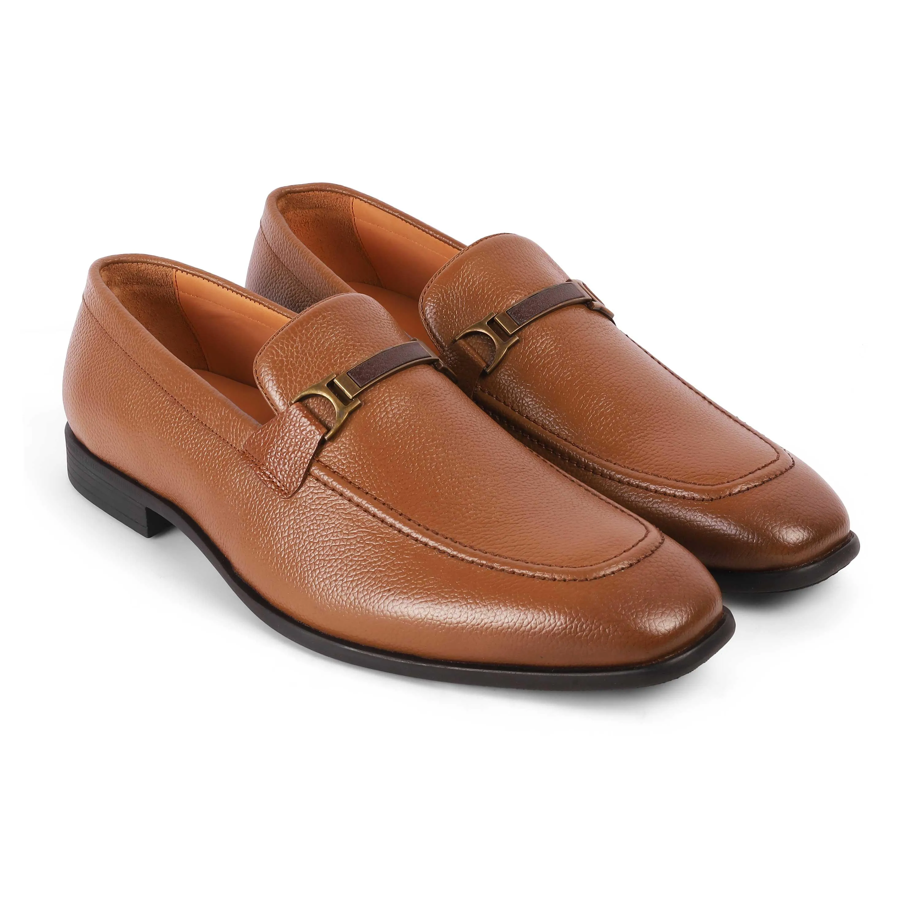 Tresmode Even Tan Men's Leather Loafers