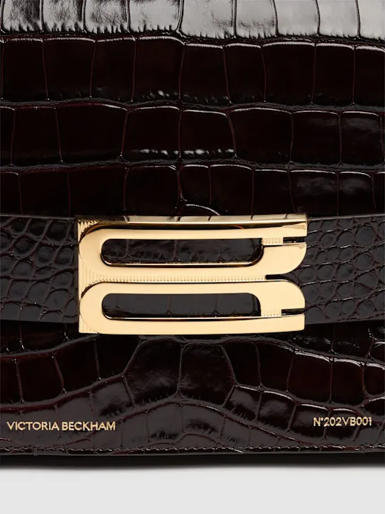 Victoria Beckham   B Buckle Chain embossed leather clutch 