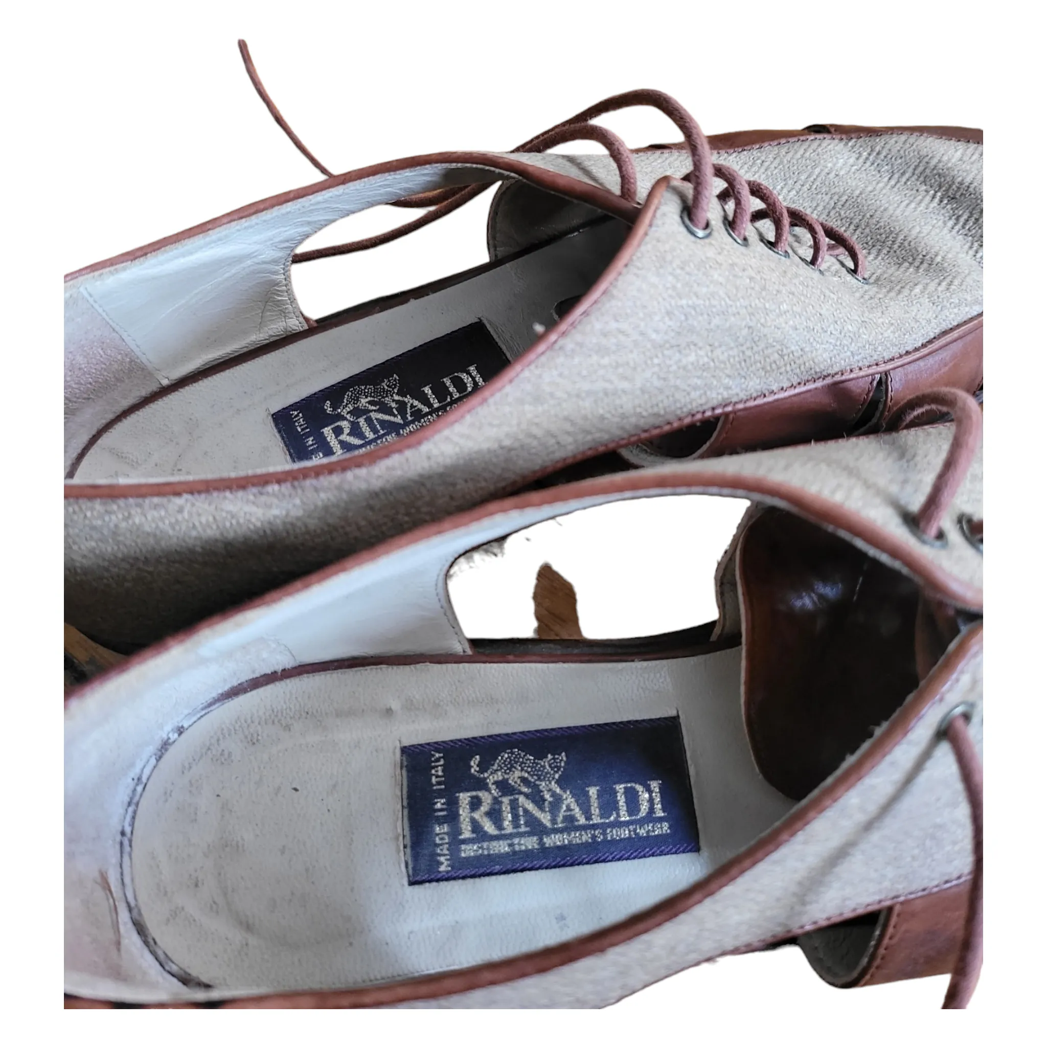 Vintage Rinaldi Distinctive Womens Footwear Made In Italy Cut Out Loafers, Size 36