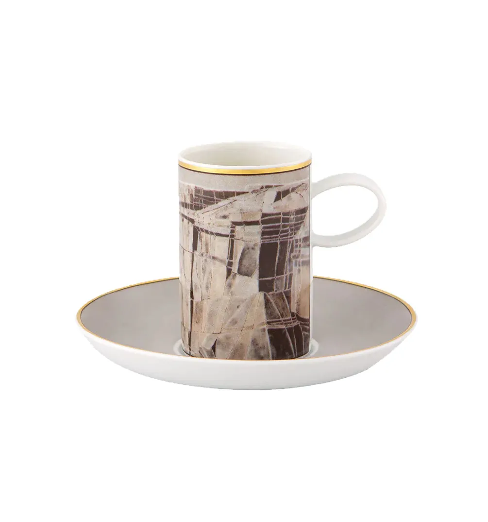 Vista Alegre Afrika Coffee Cup and Saucer, Set of 4