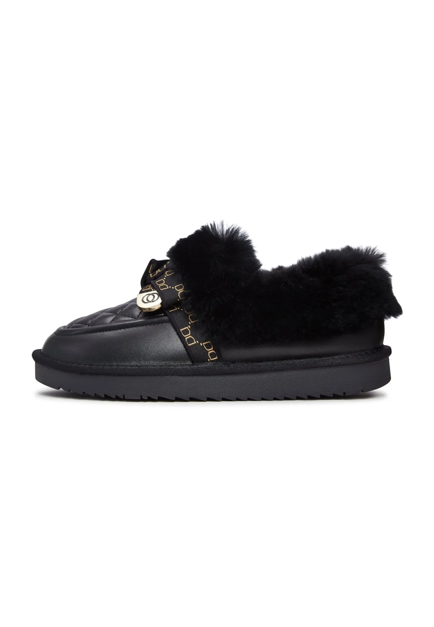 Warm Padded Loafers - Black