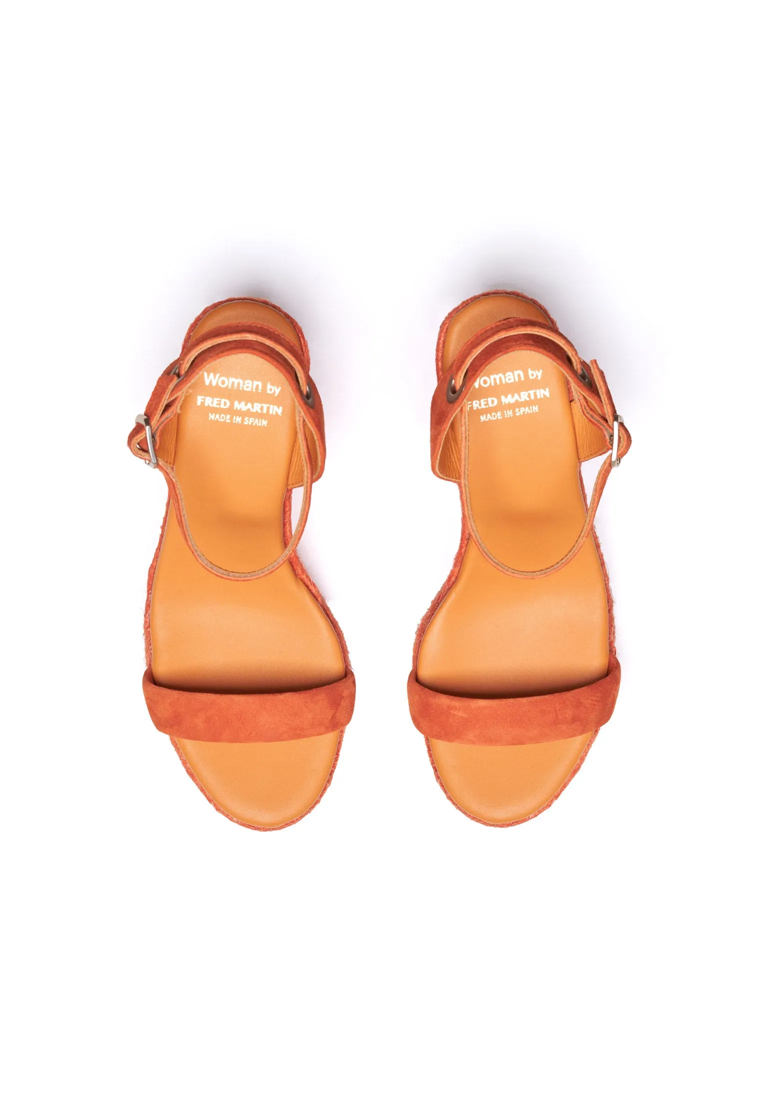 Wedge Sandals - Peach Suede