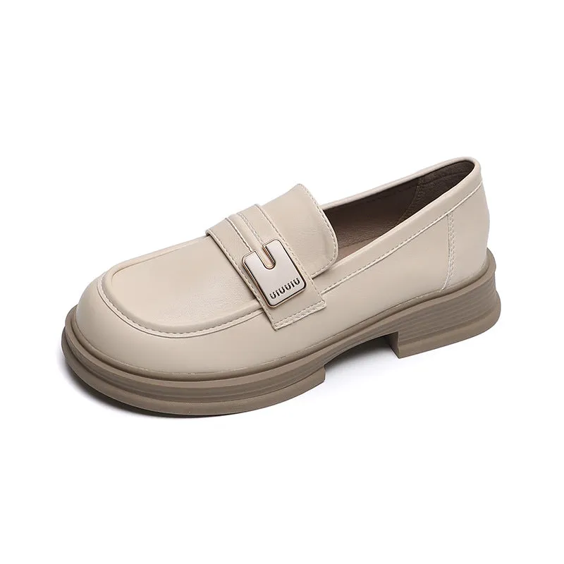 Women Minimalist Fashion Leather Casual Loafers