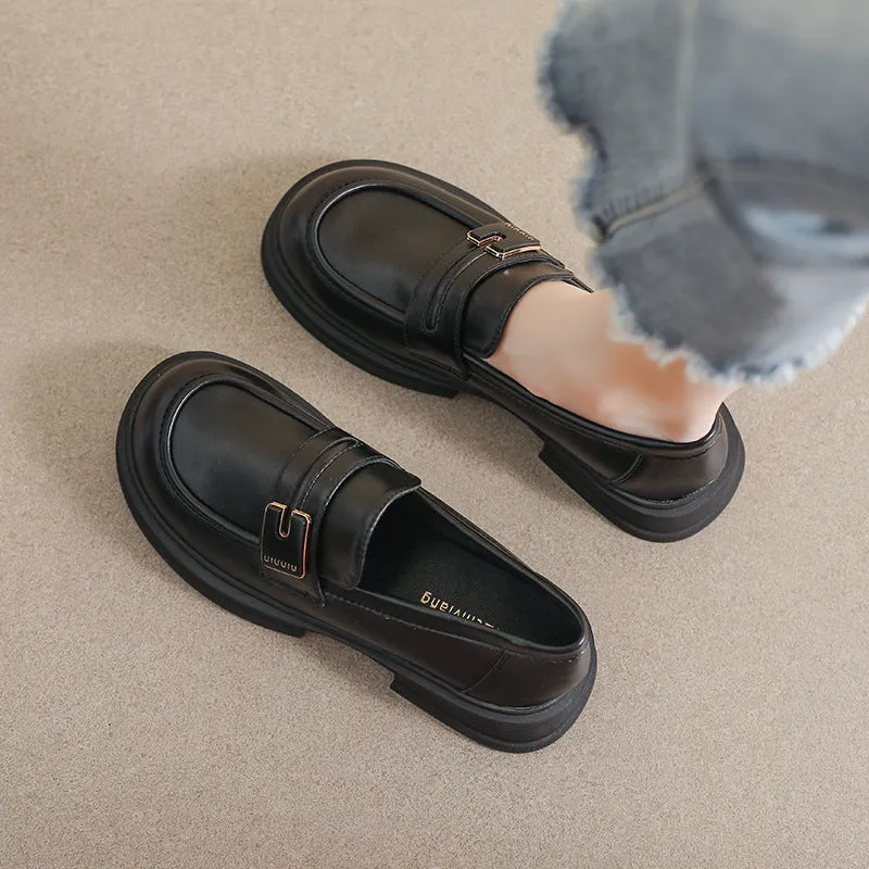 Women Minimalist Fashion Leather Casual Loafers