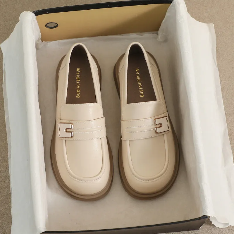 Women Minimalist Fashion Leather Casual Loafers