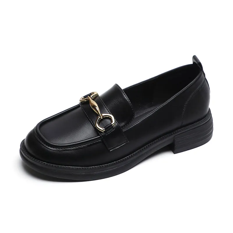 Women Retro Casual Lug Sole Loafers