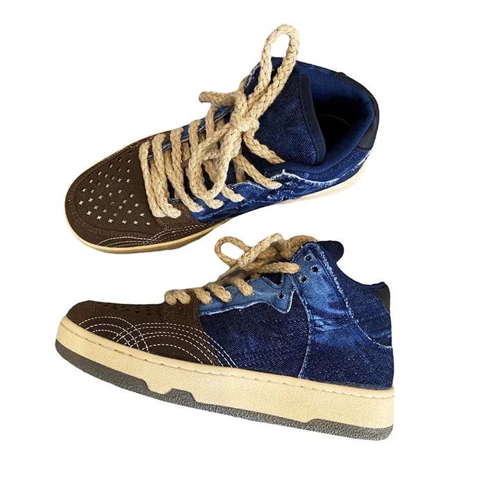 Y2K Aesthetic Denim Sneakers