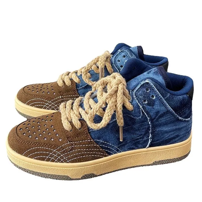 Y2K Aesthetic Denim Sneakers